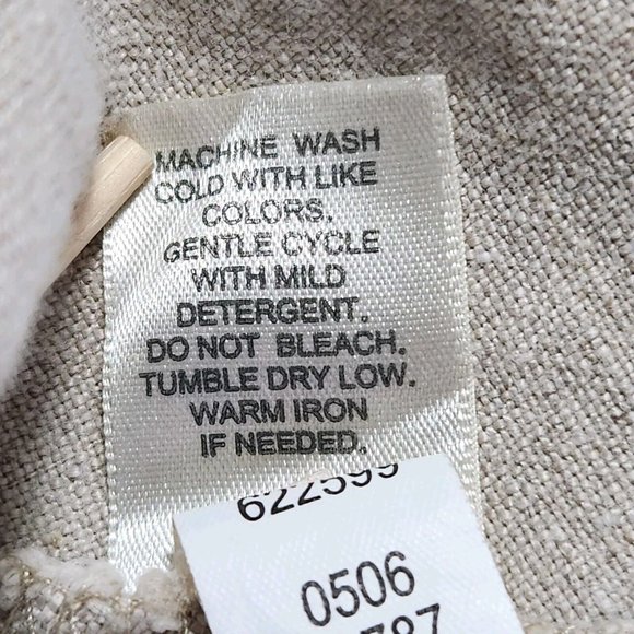 j.jill Blazer Womens Medium Linen Tan Button Down Embroidery Pockets Collared - Picture 10 of 13